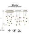 GALAXIA * LÁMPARA CON 9 COLGANTES REDONDOS VARIADO